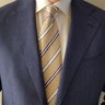 SOLD Calabrese 1924 Yellow Striped Tie (Silk and Cotton)
