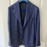 Sartoria Vestrucci Navy Loro Piana Wool Silk Linen Blazer EU50 Florentine Tailoring