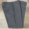 SOLD Samuelsohn Mid Grey Tropical Wool Flat Front S130 Trousers, Size 34, SS22