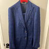 Suitsupply Blue POW 3-piece suits with peak lapel