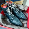 DISCONTINUED UK10.5 Carmina Horween Shell Cordovan Navy U-TIP boots