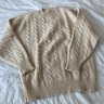 SOLD:  William Lockie 100% cashmere cable sweater Chirnside. Made in Scotland.