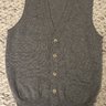 Drakes gray knit vest size XS