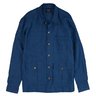 [SOLD] Drake's Indigo Chambray Linen-Cotton Overshirt - S