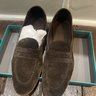 Edward Green suede Padstow loafers, sz. 8.5 (unworn, as seen in pics)