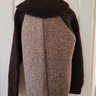 Kanata Cowichan Cardigan in Mixed Brown Color Block - Size 44 - Immaculate Condition