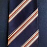 SOLD ZILLI Men's 100% Silk Necktie FRANCE Luxury Designer Stripes Black/Brown/Gold