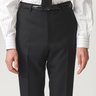 Husbands Paris - Pleat Tapered Black twill High-Waisted trousers