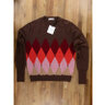 BALLANTYNE brown argyle pattern cashmere sweater - Size 52 IT / XL - New with Tags