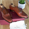 New VASS BUDAPEST SHOES Red-Brown Oxfords UK9.5 EU43.5 K-Last