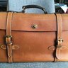 *DROP 3/3* New J. Peterman Co. USA Made 1928 Aviator Briefcase/ Messenger Bag in Vintage Tan Leather