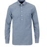 Drake's Popover Chambray Shirt Blue, size L