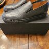 Archibald London Horween Chromexcel SF-02 in Black - Elegant Slip-on Sneaker, Sz 41 (US 8.5)