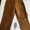 Anderson & Sheppard Tobacco Linen Trousers, Size 32