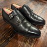 SOLD Crockett & Jones Black Double Monk Lowndes 8UK/9US