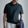 SOLD KAMAKURA SUVIN 30G KNIT POLO SHIRT NAVY SIZE 50 NWT SOLD