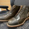 [SOLD] Viberg Dark Cognac Shell Cordovan Service Boots - Size 8