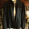 [SOLD!!] Men's KITON Navy Blue Black Silk Leather Luxury Bomber Jacket 40US 50IT L LARGE RARE!