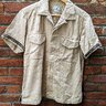 SOLD-18 East Tan Button-Down Short Sleeve Shirt - Size Small
