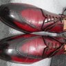 WINSON SHOEMAKER BURGUNDY RED SPLIT TOE DERBYS LEATHER SHOES UK9.5, 10US, EU44