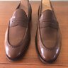 Carmina Bourbon Brown Shell Cordovan Half-lined Loafers - UK 7.5 / US 8.5