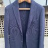 DRAKE’S Navy Knit Unstructured Blazer Sportcoat