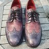 Leonardo  brogue spectator dress shoes - 9 USA