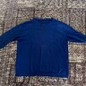 Navy Anderson Sheppard Linen Sweater, Size. M But Fits Like An L