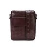 Bottega Veneta Intrecciato Leather Messenger Bag Dark Brown