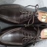 WINSON DARK BROWN PINGRAIN DERBY BLUCHER LEATHER SHOES UK9.5, EU44, USA10.5