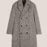 NWT Doppiiaa Aathene Grey Double Breasted Coat Size 50