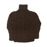 SOLD - Chamula Handknit Fisherman Turtleneck - Chocolate Brown Merino Wool