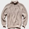 SOLD - Inis Meain Merino/Cashmere Donegal Boatbuilder Turtleneck Oatmeal Beige