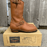 *SOLD* Brass Tokyo Clinch Natural Latigo Leather Engineer Boots Size 8 Japan NPT Last