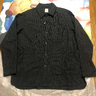 SOLD - Sage De Cret Wool/Cotton Charcoal Houndstooth Shirt Jacket