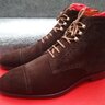 CARMINA SUEDE DERBY BOOTS IN CF STEAD JANUS REPELLO SUEDE SIZE UK9 EU43 US10