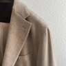 Elevety, NWT, size IT 50, beige herringbone wool suit