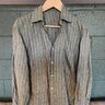 SOLD - Stoffa Green Deadstock Linen Shirt - Size 50
