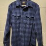 SOLD - RRL Navy Wool Flannel Check Shirt - Size L