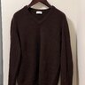 Lemaire Shetland V-Neck, Brown, Size L