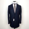 MORE PRICE DROP! NWT INTELATO NAPOLI ENTIRELY HANDMADE NAVY BLUE WOOL TWEED COAT 38/48