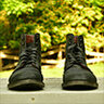 Allen Edmonds Higgins Mill Boots in Black Waxed Suede, size 10 D