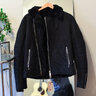 James Grose Shearling Double Rider Black Suede Leather 40 fits 38 36