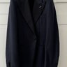 HUSBANDS PARIS Navy Black Tuxedo Blazer sz 46