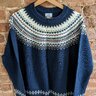 Spier & Mackay Navy Fairisle /Nordic sweater Small/Medium