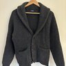 Drake's Shawl Collar Cardigan – Charcoal (size 38) - SOLD