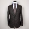 MORE PRICE DROP! NWT RIVIERA MILANO SOLID BROWN 150'S WOOL TWEED SUIT US38