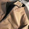 [SOLD!] Men's $6k BRUNELLO CUCINELLI Beige Navy Blue REVERSIBLE Leather Jacket US42 IT52 - EXCELLENT