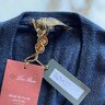 NEW: LORO PIANA 60% CASHMERE / 40% COTTON NAVY BLUE GILET SWEATER SIZE 48 / MEDIUM