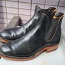 Viberg Floral Embossed Shell Cordovan Chelsea Boot